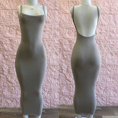 Sexy simple spaghetti strap sleeveless tight dress TP1824
