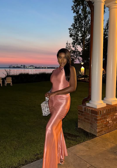 Simple Pink Mermaid Collarless Sleeveless Satin Ball Gown Evening Dress TP1899
