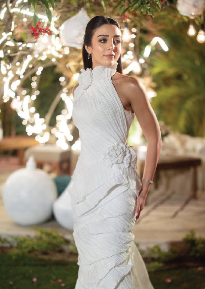 Elegant Mermaid Turtleneck Sleeveless 3D Flower Gown Wedding Dress TP1931