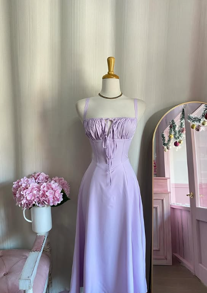 Chic Yellow A-line Strap Slit Ankle-Length Ball Gown TP1987