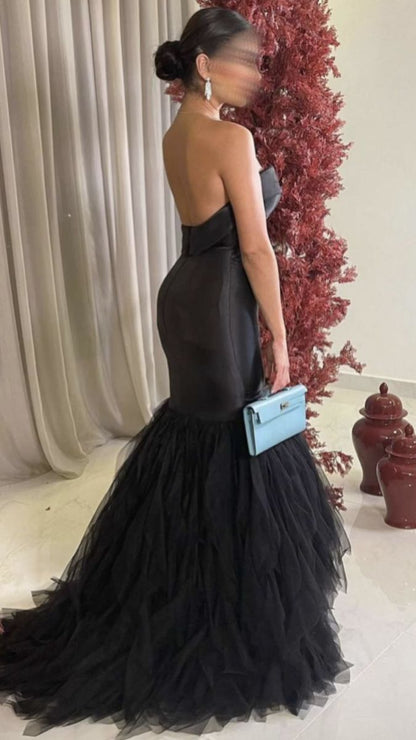 Elegant Formal Black Off-the-shoulder Sweetheart Neck Mermaid Long Ball Gown TP1999