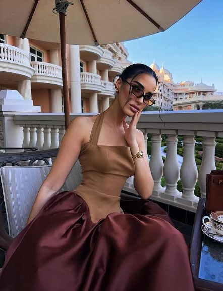 Chic Colorblock Halter Neck Satin Long Ball Gown Evening Dress TP2019