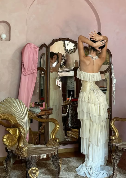 Elegant Ivory Strapless A-Line Tulle Evening Gown Wedding Dress TP2034