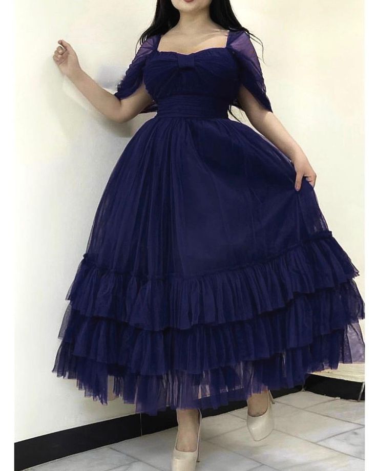 Green A-Line Short Sleeve Tulle Ankle-Length Ball Gown Evening Gown TP2053