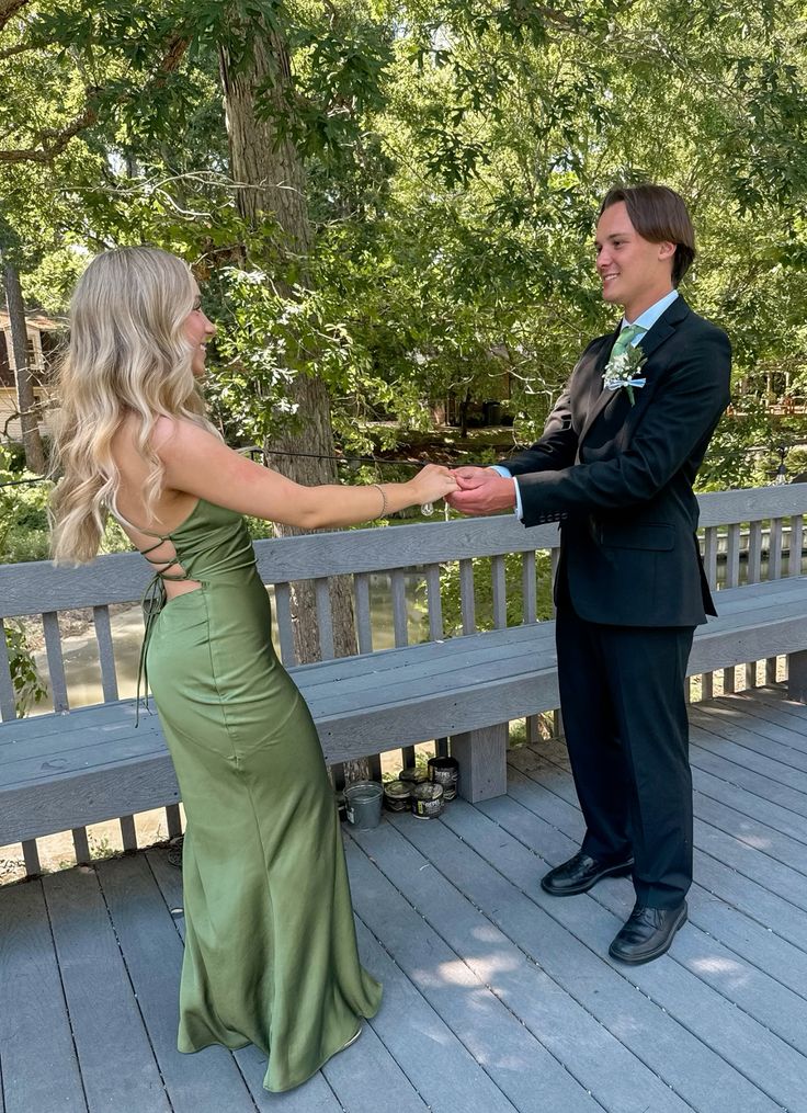 Simple Soft Satin Green Mermaid Off-the-shoulder High Slit Ball Gown Evening Dress TP2066