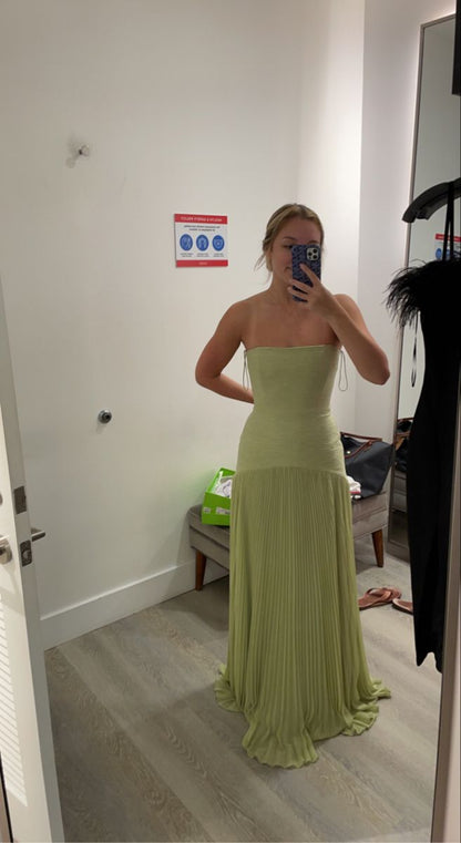 Simple Green Off Shoulder Sleeveless Mermaid Formal Prom Dress Evening Gown TP2112