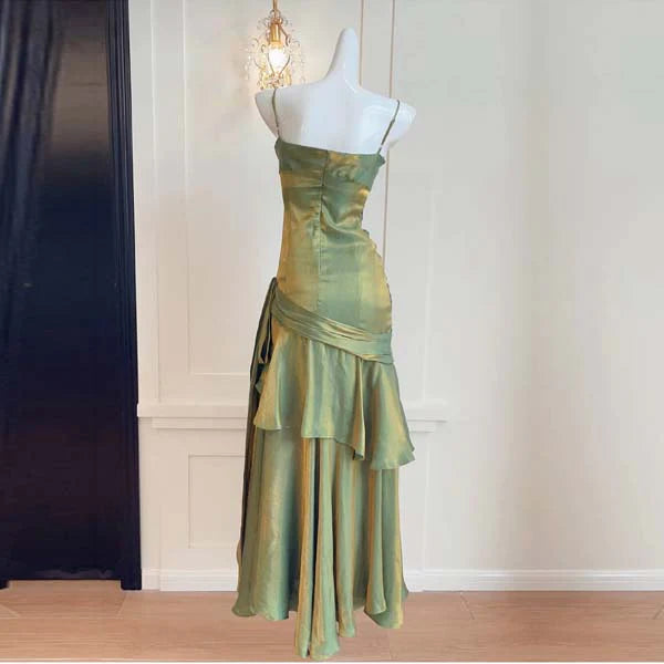 Wine Red Straps Mermaid Long Party Dress, Wine Red Evening Dress Formal Dress TP2129