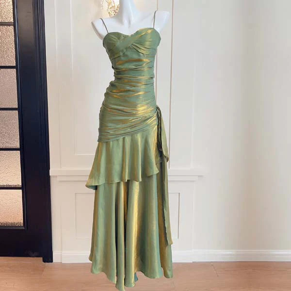 Wine Red Straps Mermaid Long Party Dress, Wine Red Evening Dress Formal Dress TP2129