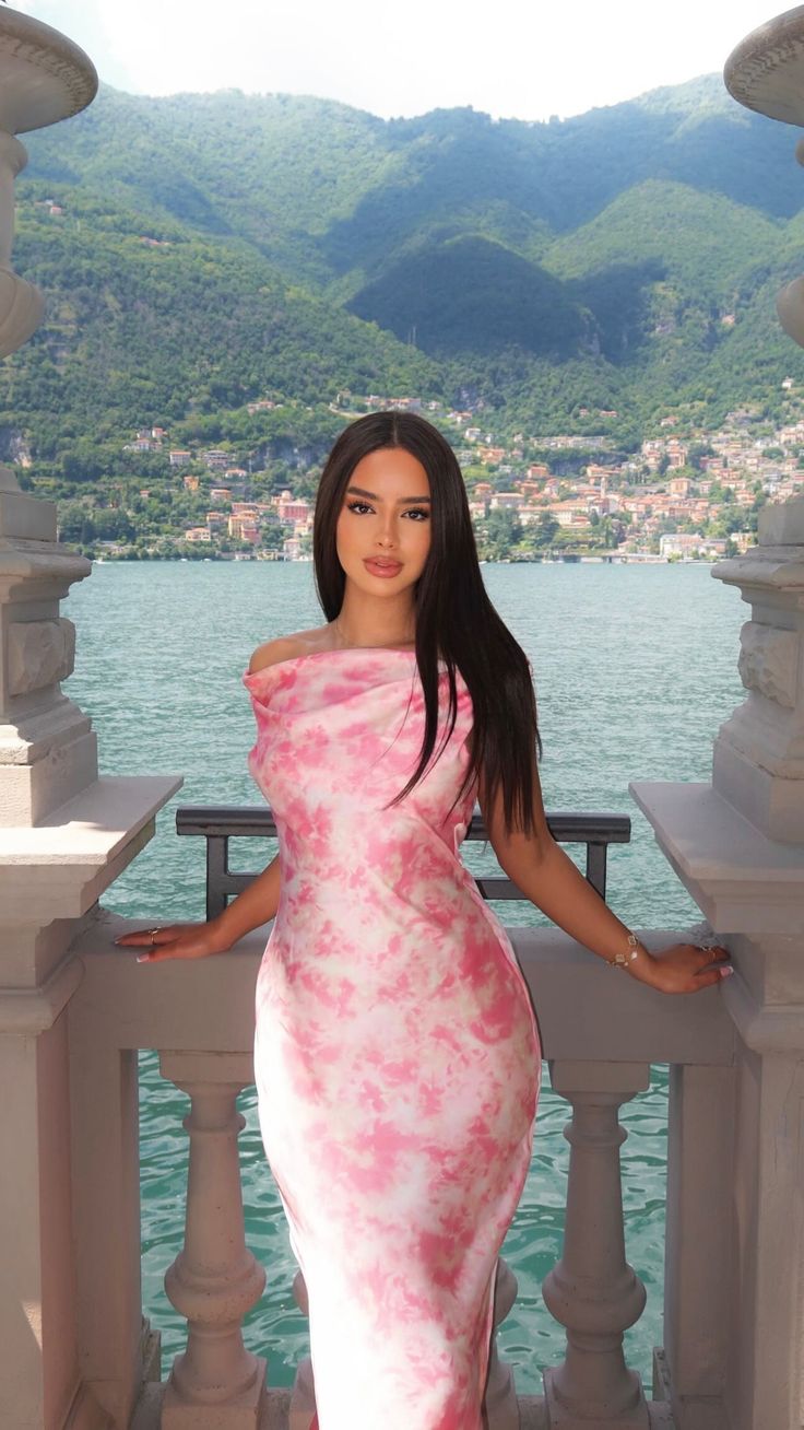 Elegant Pink Off Shoulder Satin Mermaid Long Ball Gown Evening Dress TP2247