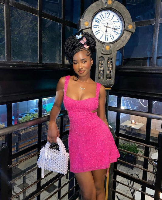 Pink Homecoming Dresses TreelyPromDress Pink Homecoming Dresses TreelyPromDress
