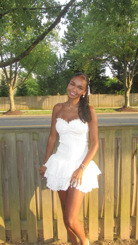 White Homecoming Dresses TreelyPromDress White Homecoming Dresses TreelyPromDress