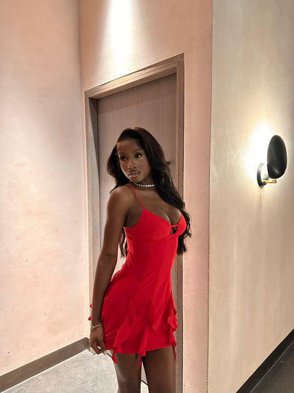 Sexy Burgundy Strap Mini Birthday Party Dress Prom Dress TP2347