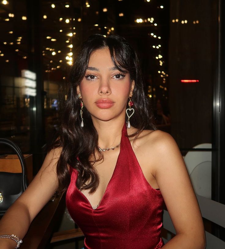 A-Line Halter V-Neck Satin Short Burgundy Birthday Party Dress Prom Dress TP2369