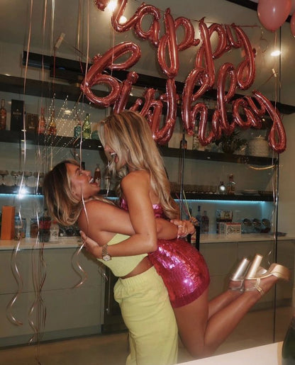 Gorgeous Bright Pink Strapless Bodycon Mini Party Dress Prom Dress TP2448