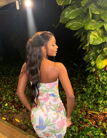 Elegant Strapless Printed Bodycon Mermaid Prom Dress Evening Dress TP2451