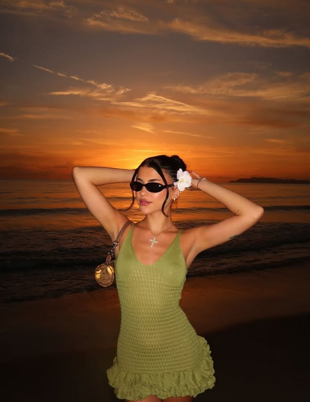 Chic Knit Green Spaghetti Strap Deep V Neck Sleeveless Mini Party Dress Homecoming Dress TP2462