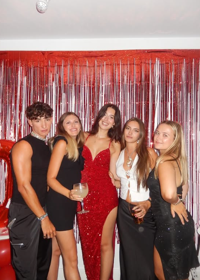 Shiny Spaghetti Strap Sleeveless Sequin Slit Long Prom Dress Evening Dress TP2472