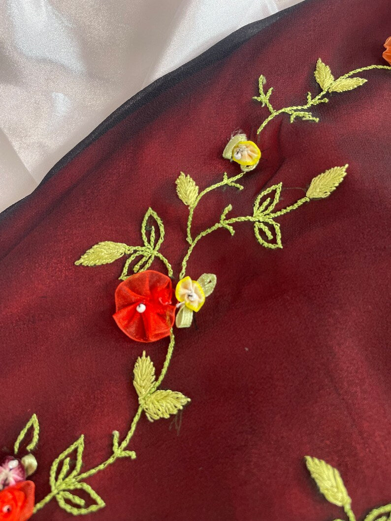 Sexy Burgundy Off-the-shoulder Sleeveless Embroidered Ball Gown Evening Dress TP2499