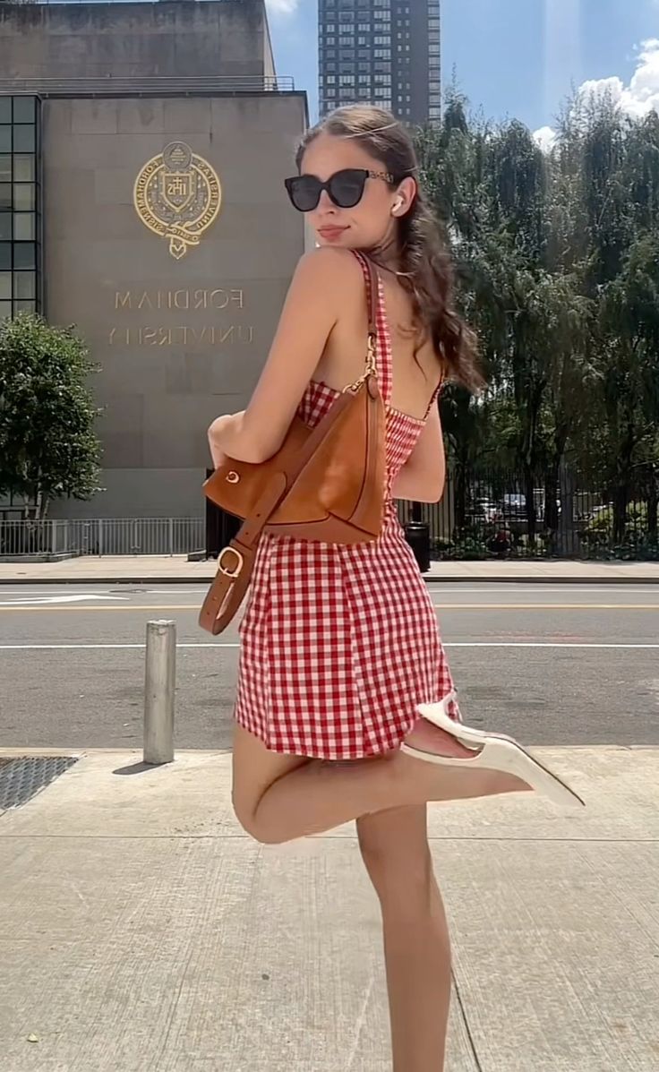 Cute Red Strap Plaid A-Line Mini Party Dress Homecoming Dress TP2645