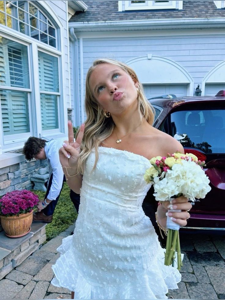 White Off Shoulder A-Line Mini Party Dress Homecoming Dress TP2708