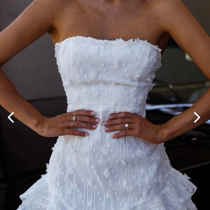 White Off Shoulder A-Line Mini Party Dress Homecoming Dress TP2708