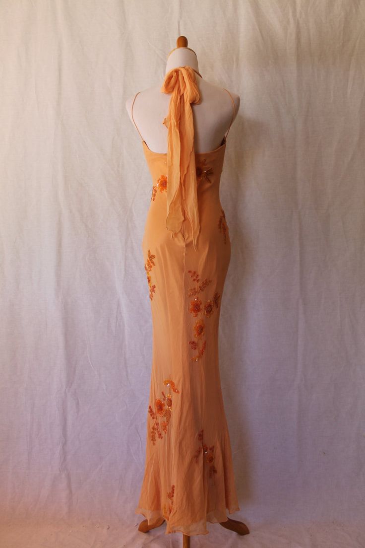 Beautiful Orange Mermaid Halter Neck Off Shoulder Sequined Long Prom Dress Evening Dress TP2755