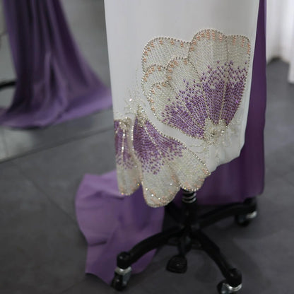 Vintage Butterfly Design Beaded One-shoulder Mermaid Long Prom Dress Evening Dress TP4567