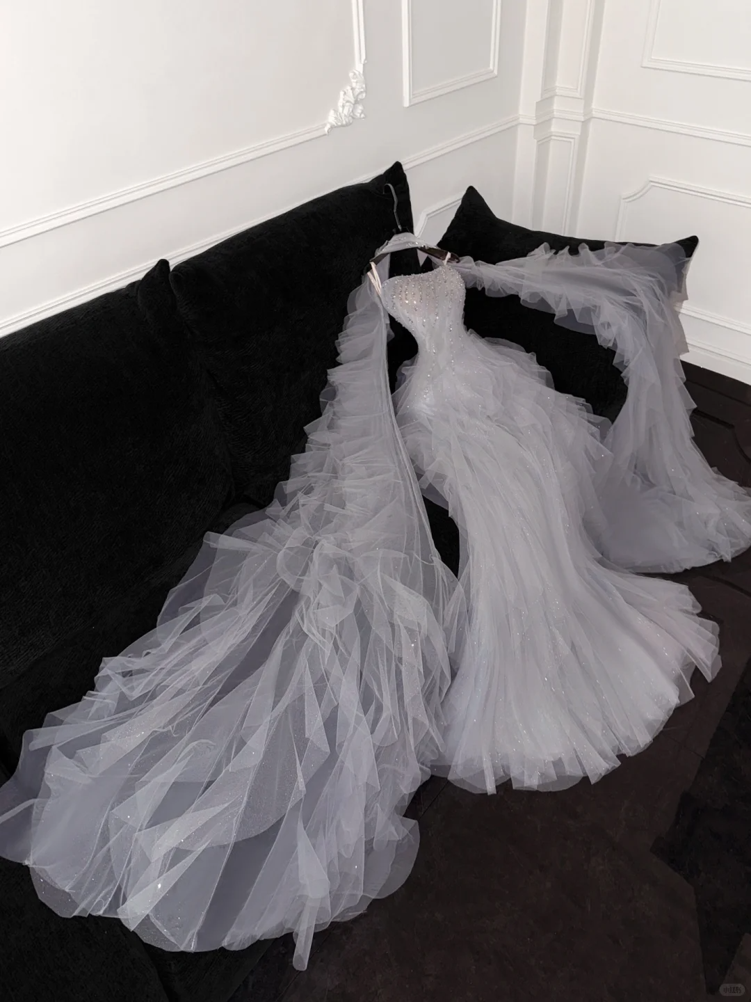 Fashion Sparkling White Beaded Sequin Mermaid Elegant Tulle Evening Dress Prom Dresses TP4158