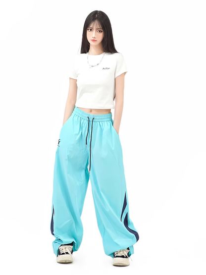 New Fashion Loose-fitting Striped Design Street-style Long Casual Pants TP3275