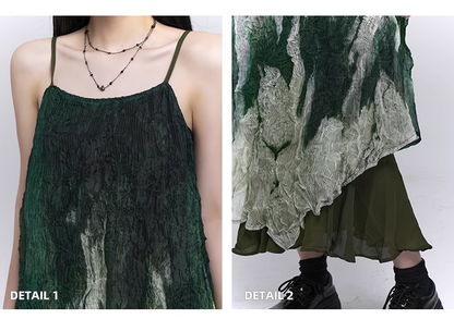 Chic Retro Goth Black Velvet Shawl Spaghetti Strap Dress TP2914