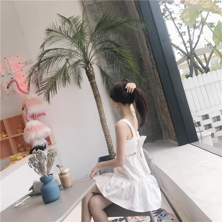 New Fashion Sleeveless Backless Beach Slim Spaghetti Strap Dress TP2983