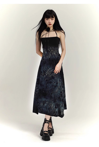 Simple Fashion Design Sense Halter Dress TP2926