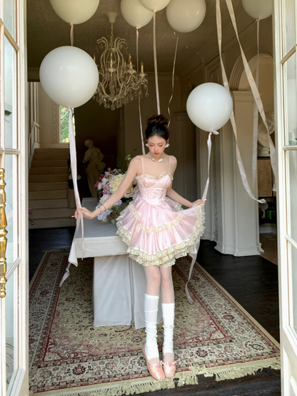 Cute Pink Sweetheart Princess Style Tiered A-Line Design Spaghetti Strap Short 18th Birthday Party Dress Homecoming Dress TP4227