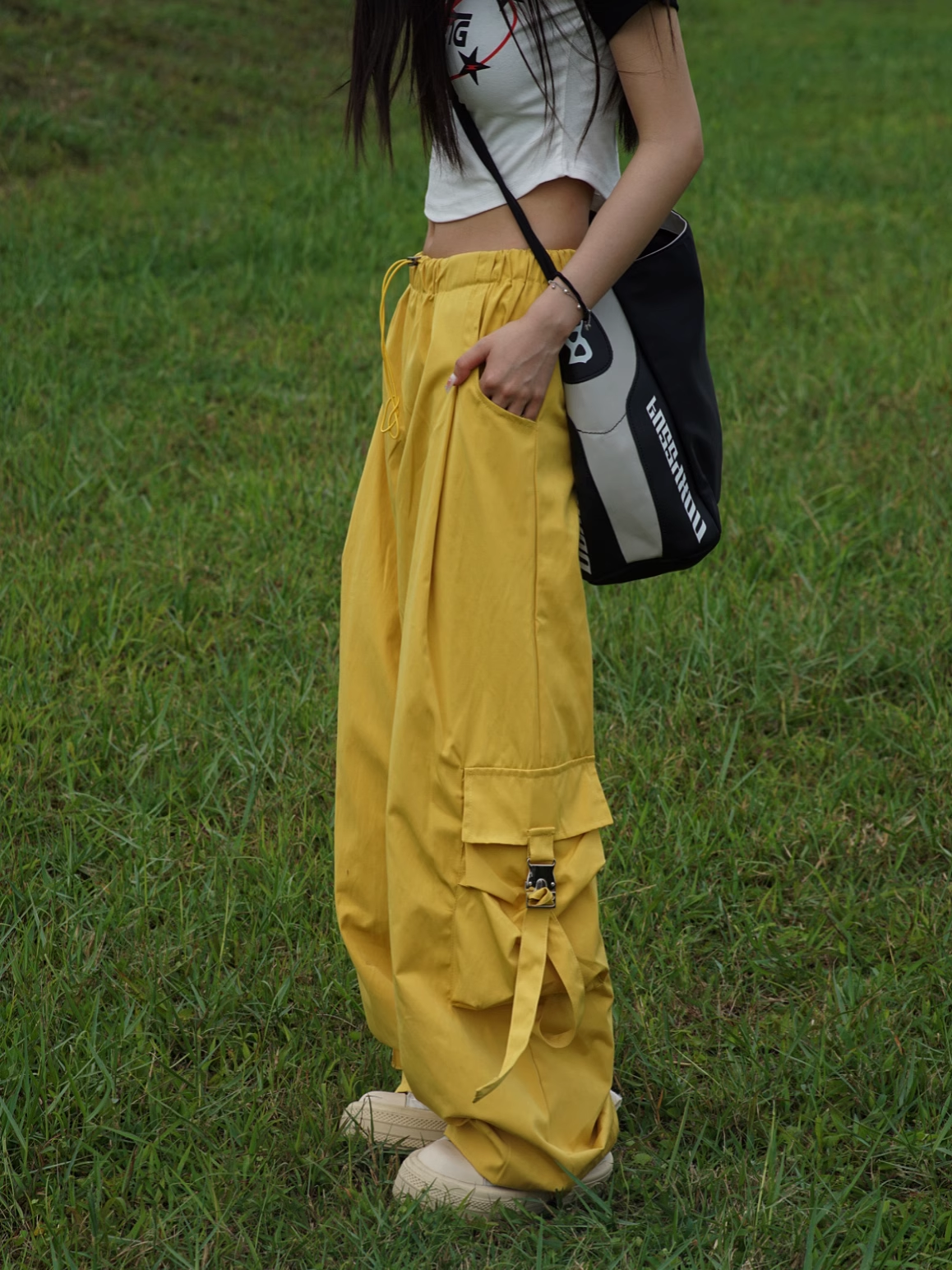 New Fashion Loose-fitting Multi-pocket Design Street-style Long Casual Pants TP3225