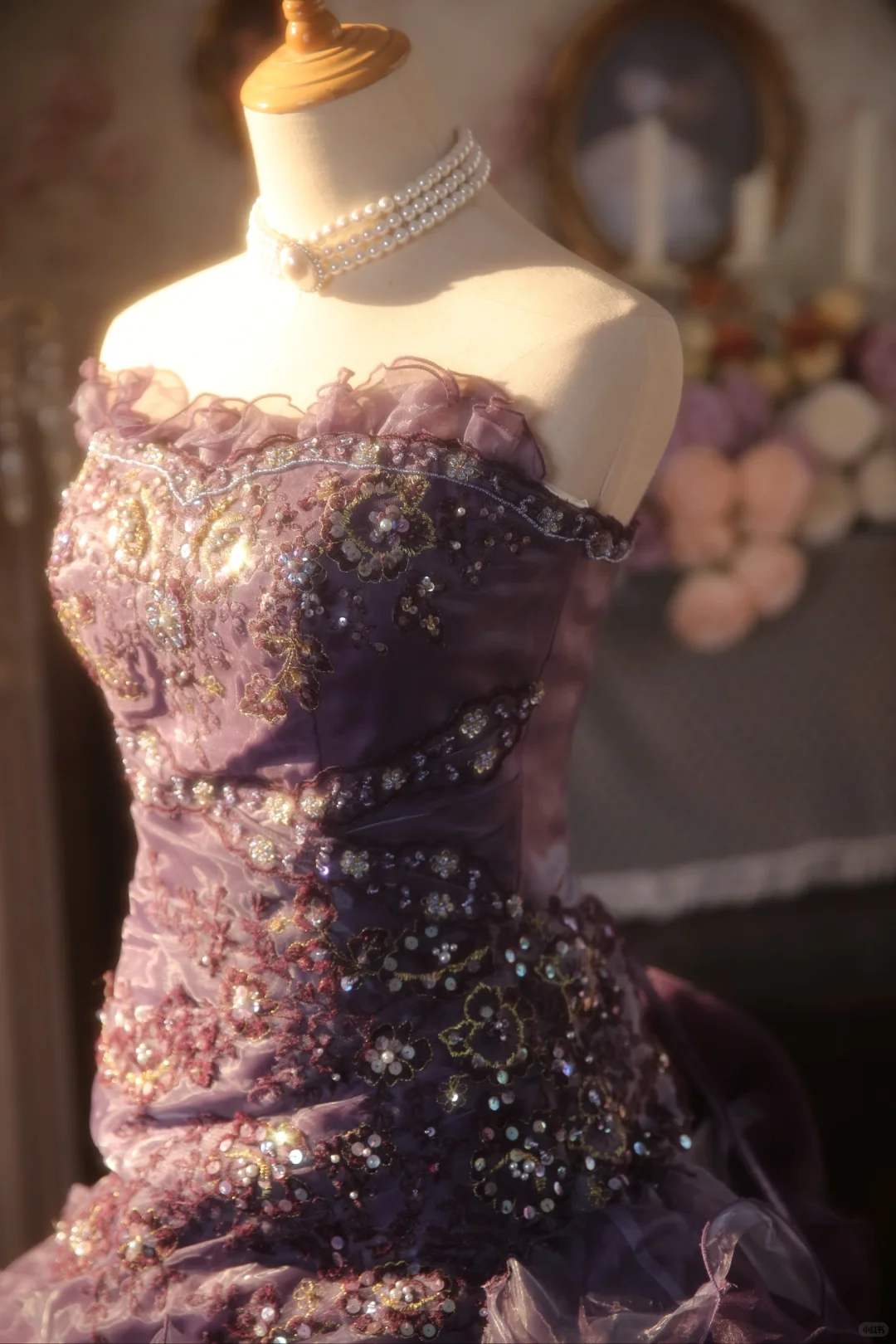 Gorgeous Purple Strapless Ruffled Tulle Sequin Sweet 15 Quinceanera Ball Gown TP5521