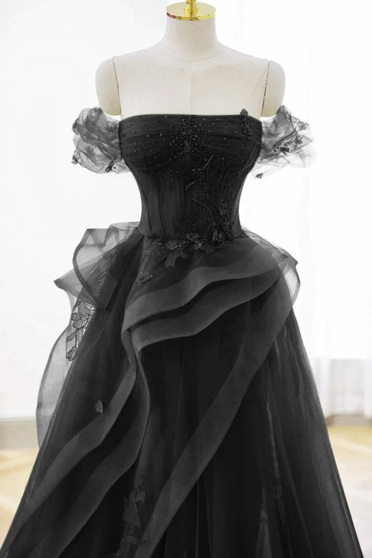 Glamorous Sage Green Off-the-Shoulder Ball Gown with Corset Bodice and Tiered Tulle Skirt TP5759