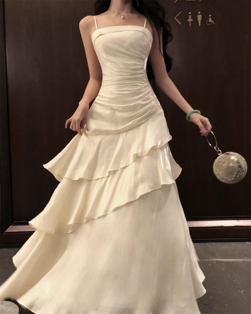 New Elegant Stylish Irregular Design Spaghetti Strap Dress TP3000