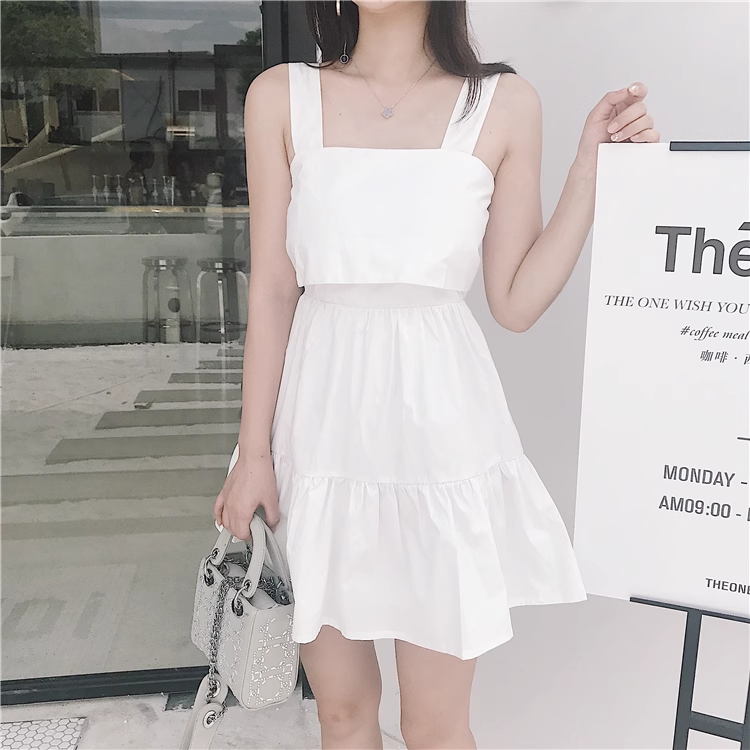 New Fashion Sleeveless Backless Beach Slim Spaghetti Strap Dress TP2983