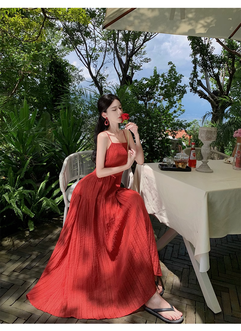 New Elegant Women Sexy Backless Beach Spaghetti Strap Dress TP2968