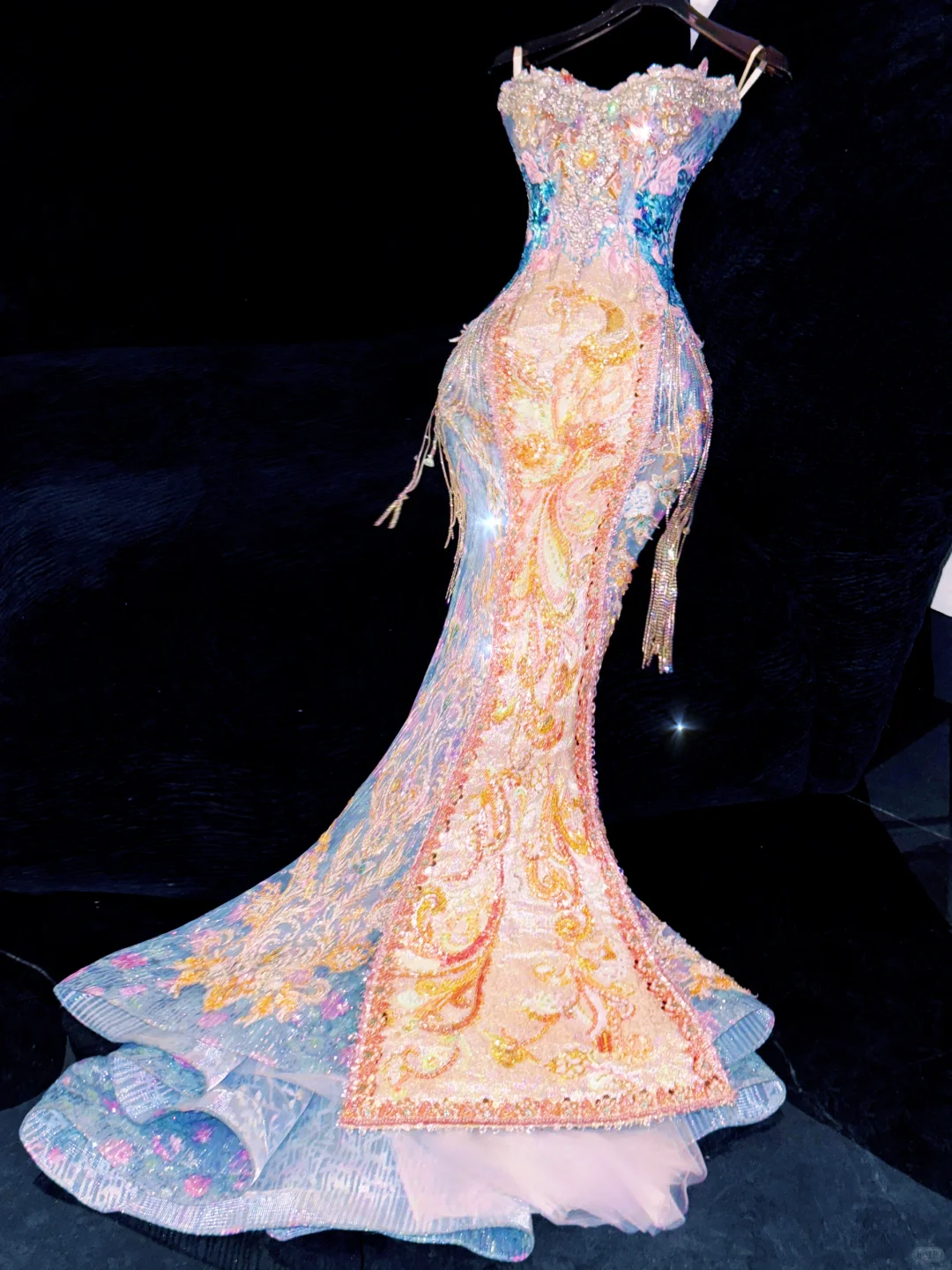 Gorgeous Sparkling Sweetheart Beaded Sequined Embroidery Design Elegant Mermaid Prom Dress Evening Dress TP4210