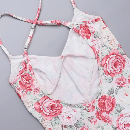 New Simple Fashion Floral Spaghetti Strap Dress TP2891