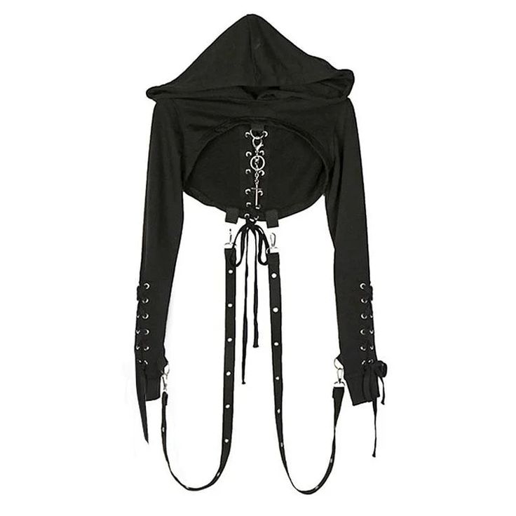 Vintage Hooded Strappy Top Design A-line Sleeveless Spaghetti Strap Split Dress TP3284