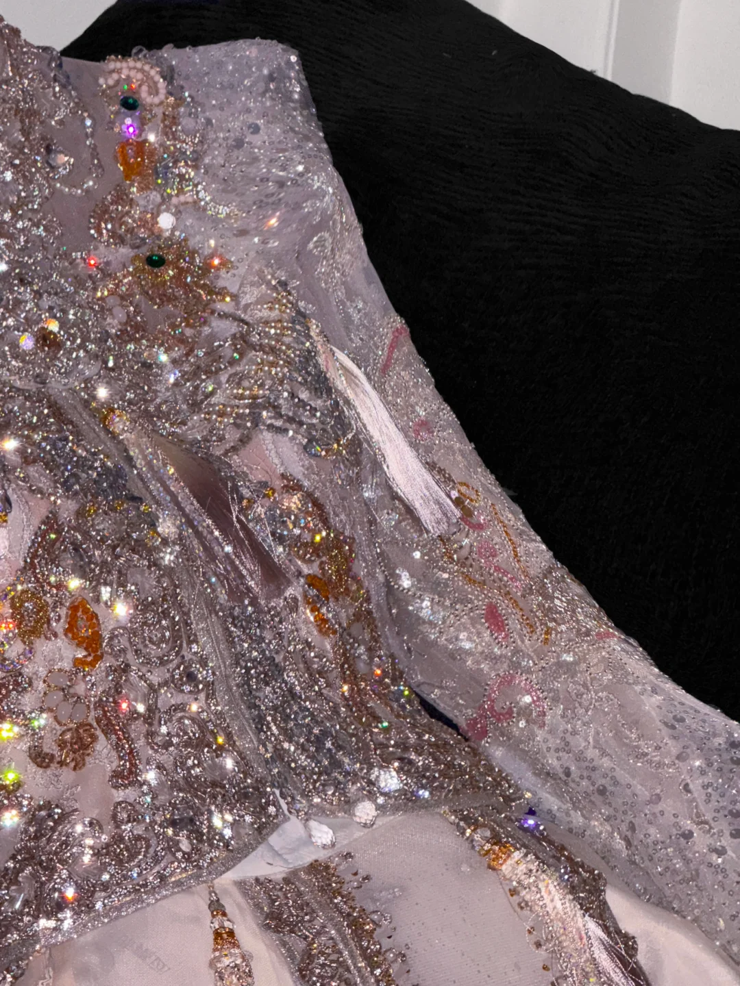 Gorgeous Sparkling Pink Beaded Sequin A-Line Romantic Chiffon Evening Dress Prom Dresses TP4156