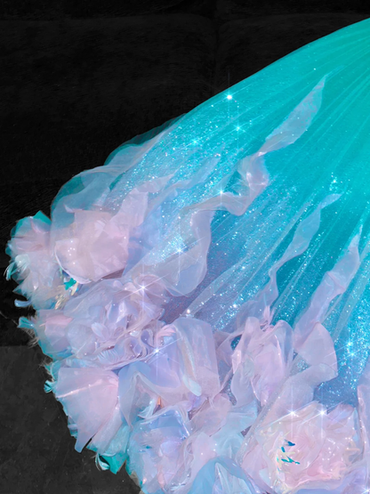 Gorgeous Sparkling Blue-green Sequin A-Line Design  Evening Dress Prom Dresses TP4162