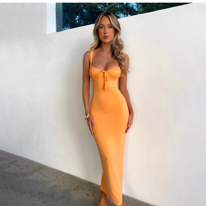 Women New Simple Fashion Slim-fit Spaghetti Strap Dress TP2888