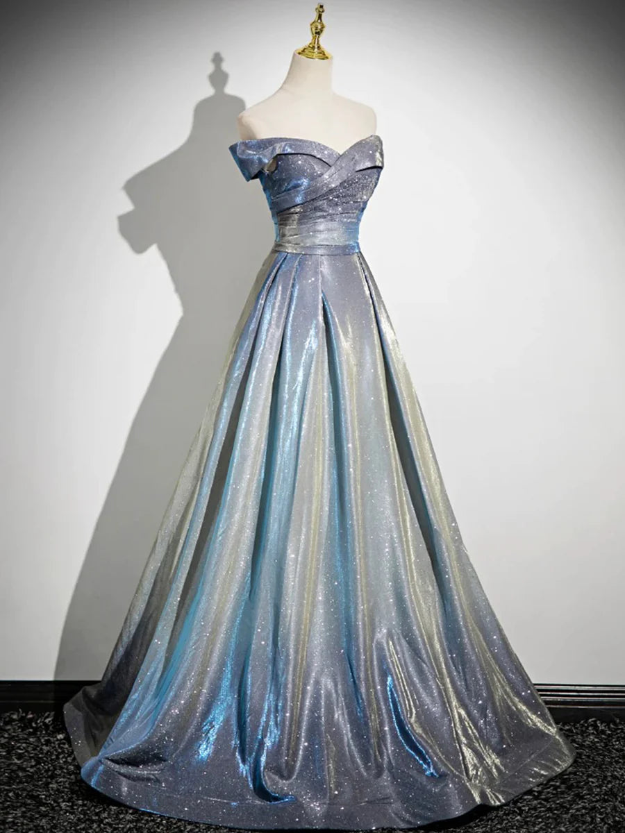 iridescent satin dress Iridescent Gathered Satin Gown
