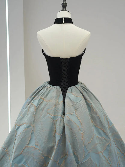 Beautiful Strapless Jacquard Floor Length Prom Dresses, A-Line Sweetheart Neck Formal Dresses TP231