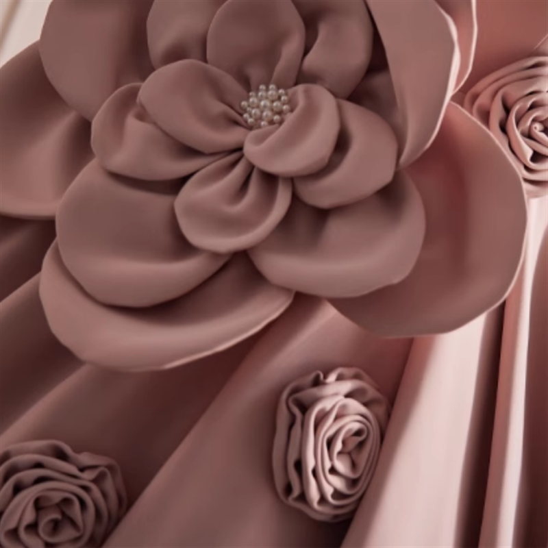 Pink Strapless Satin Long Prom Dress, Beautiful A-Line Evening Dress  TP357
