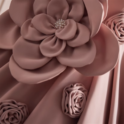 Pink Strapless Satin Long Prom Dress, Beautiful A-Line Evening Dress  TP357