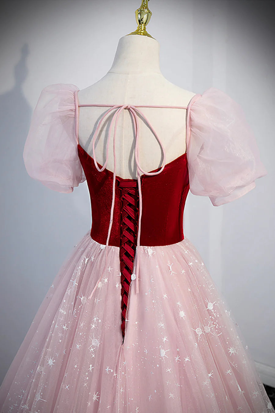 Pink Tulle Long Prom Dress, A-Line Formal Evening Dress TP608